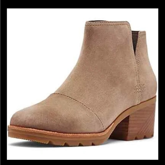 Sorel Cate Cut Out Ankle Bootie 7.5 Ash Brown Women's - Picture 2 of 10